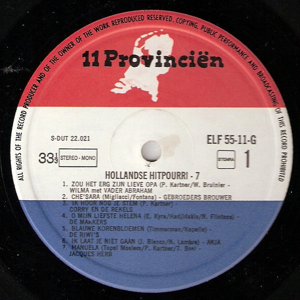 Various - Hollandse Hitpourri * (LP) Vinyl LP Vinyl Very Good (VG) <br> Hoes Good Plus (G+)