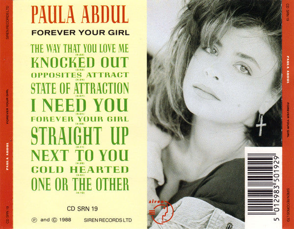 Paula Abdul - Forever Your Girl (CD) Compact Disc Goede Staat