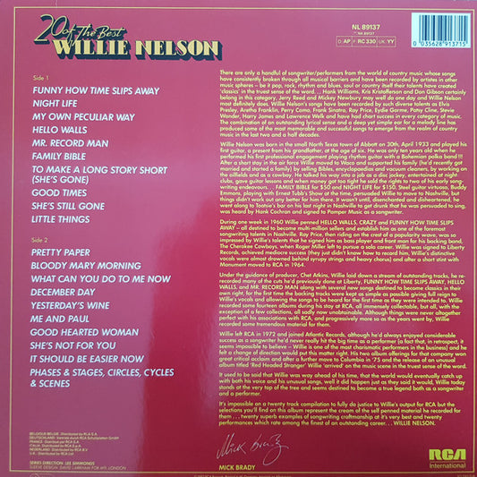 Willie Nelson - ** Of The Best (LP) Vinyl LP Vinyl Zeer Goed / Hoesje Goed "VINYLSINGLES.NL"