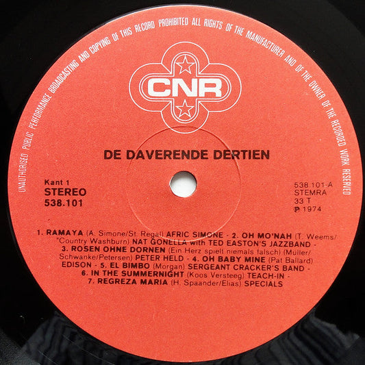 Various - De Daverende Dertien (LP) Vinyl LP Vinyl Zeer Goed / Hoesje Goed "VINYLSINGLES.NL"