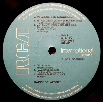 Harry Belafonte - Zijn Grootste Successen (LP) 51215 Vinyl LP Goede Staat