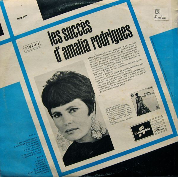 Amália Rodrigues - Les Succès D'Amalia Rodrigues (LP) Vinyl LP Vinyl Very Good (VG) <br> Hoes Good Plus (G+)