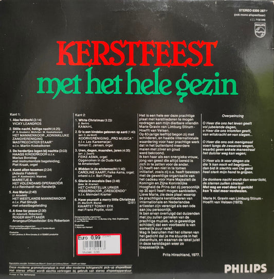 Various - Kerstfeest Met Het Hele Gezin (LP) Vinyl LP Vinyl Zeer Goed / Hoesje Goed "VINYLSINGLES.NL"
