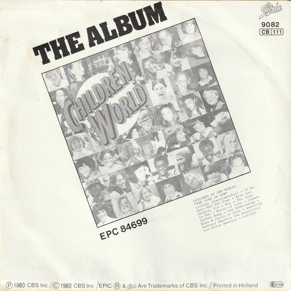 Children Of The World Featuring Ellen Foley And Jimmy Hall - The Time Is Now Vinyl Singles Vinyl Very Good (VG) <br> Hoes Good Plus (G+)