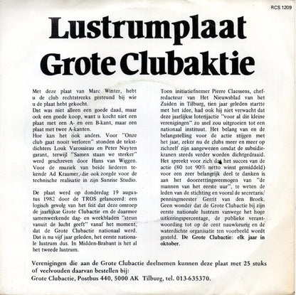 Marc Winter - Onze Club Gaat Nooit Verloren Vinyl Singles Vinyl Very Good (VG) <br> Hoes Good Plus (G+)