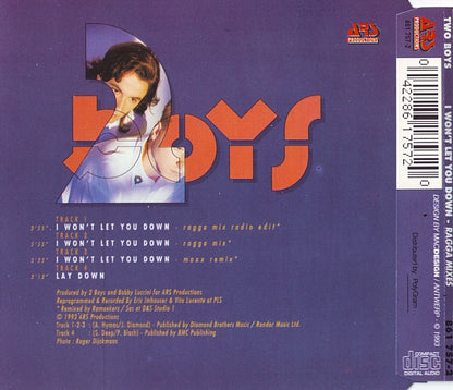 Two Boys - I Won't Let You Down (Ragga Mixes) (CD) Compact Disc Single Goede Staat
