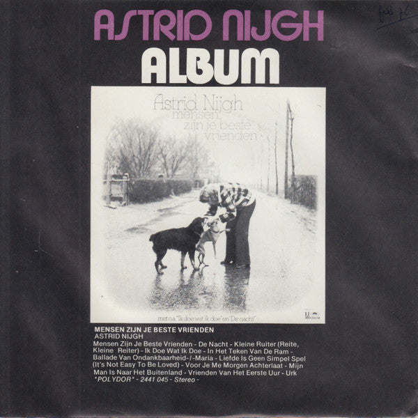 Astrid Nijgh - Alleen Is Maar Alleen 36514 Vinyl Singles Zeer Goede Staat