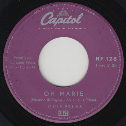 Louis Prima - Oh Marie Vinyl Singles Vinyl Very Good (VG) <br> Hoes Generic