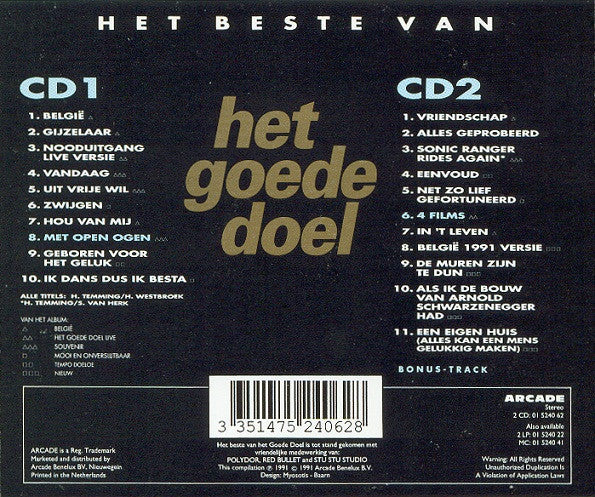 Goede Doel - Het Beste Van Het Goede Doel (CD) Compact Disc Goede Staat