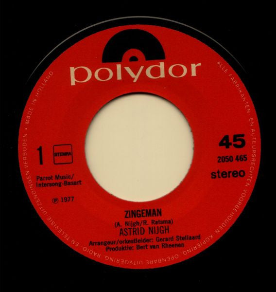 Astrid Nijgh - Zingeman Vinyl Singles