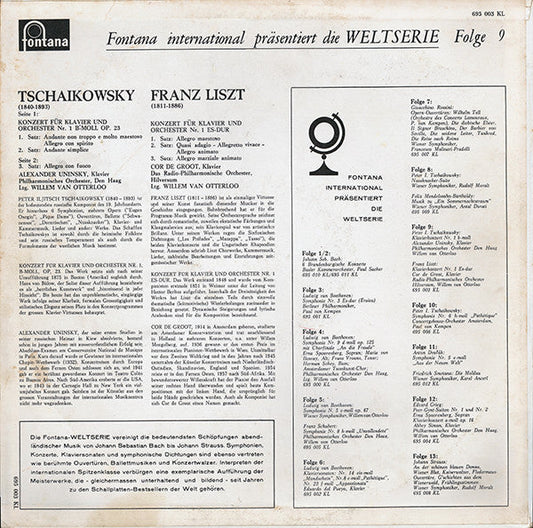 Pyotr Ilyich Tchaikovsky - Franz Liszt - Klavierkonzert Nr.1 (LP) Vinyl LP Media VG+ / Sleeve G+