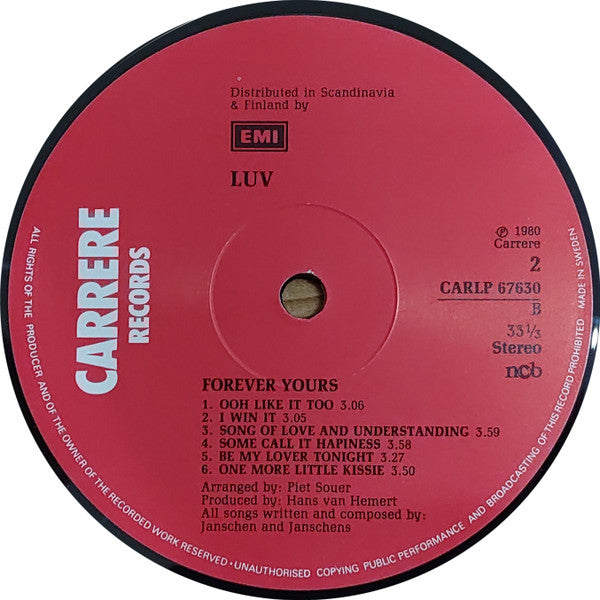 Luv' - Forever Yours (LP) 90056 Vinyl LP