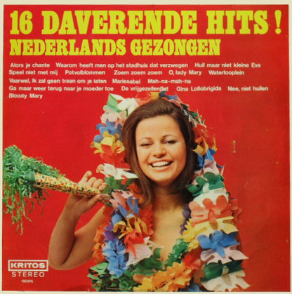 Various - 16 Daverende Hits! Nederlands Gezongen (LP) 41861 Vinyl LP Goede Staat