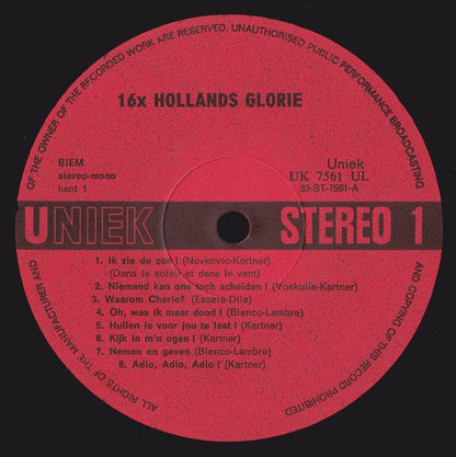 Various - 16x Hollands Glorie (LP) 40324 Vinyl LP Goede Staat