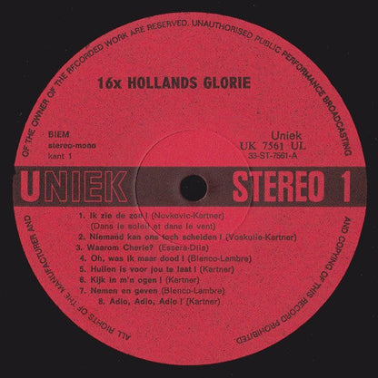 Various - 16x Hollands Glorie (LP) 41912