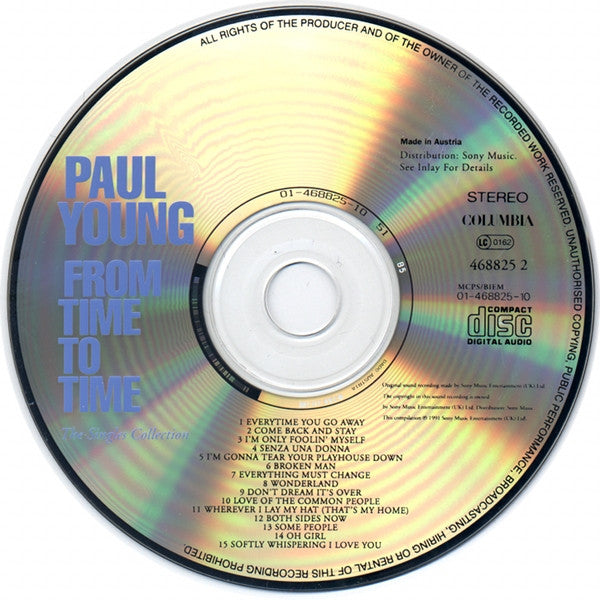 Paul Young - From Time To Time (The Singles Collection) (CD) Compact Disc Goede Staat
