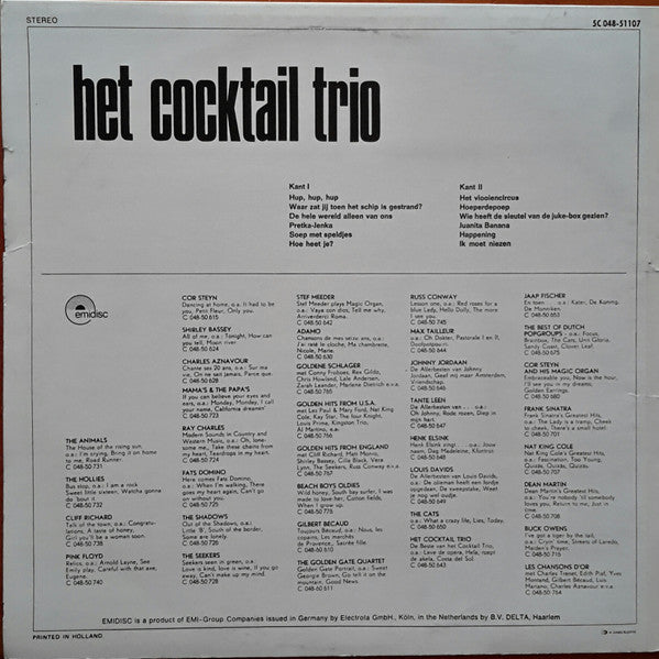 Cocktail Trio - Het Cocktail Trio (LP) 47021 (B) Vinyl LP Goede Staat