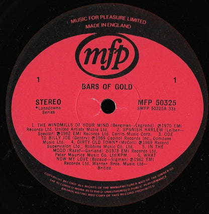 Various - Bars Of Gold (LP) Vinyl LP Dubbel Vinyl Very Good (VG) <br> Hoes Good Plus (G+)