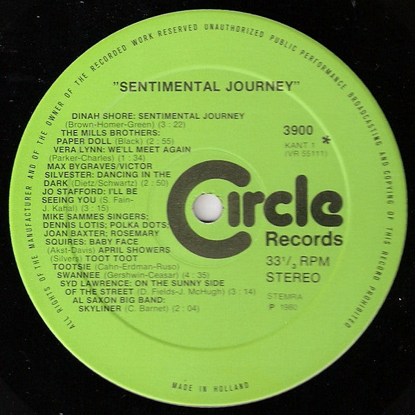 Various - 1945-1980 Sentimental Journey - Feest Van De Bevrijding (LP) Vinyl LP Dubbel Vinyl Very Good (VG) <br> Hoes Good Plus (G+)