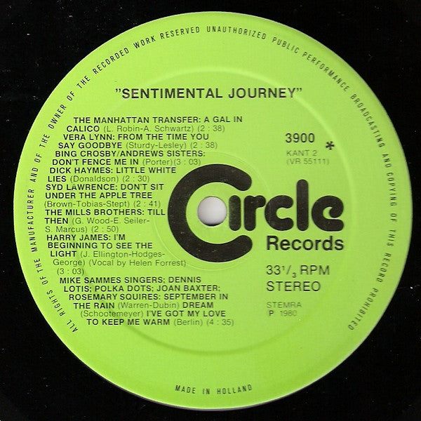 Various - 1945-1980 Sentimental Journey - Feest Van De Bevrijding (LP) Vinyl LP Dubbel Vinyl Very Good (VG) <br> Hoes Good Plus (G+)
