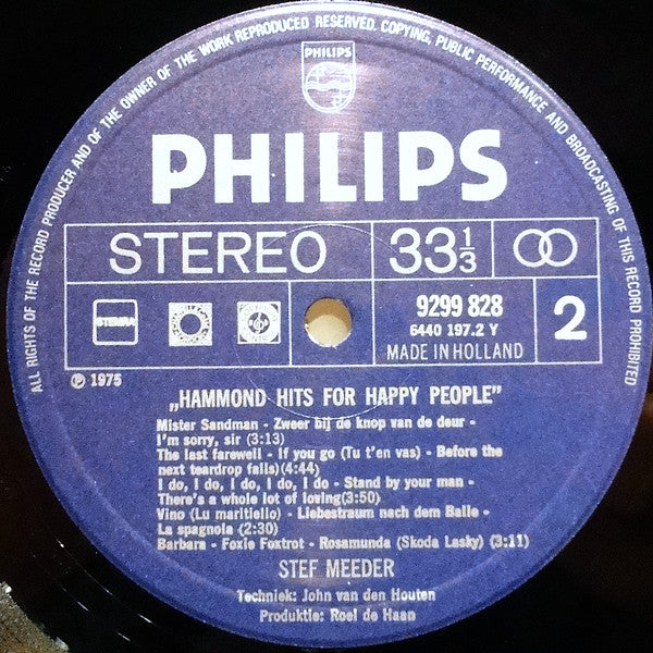 Stef Meeder - Hammond Hits For Happy People (LP) 49199