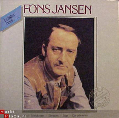 Fons Jansen - Luister Naar (LP) Vinyl LP Vinyl Very Good (VG) <br> Hoes Good Plus (G+)
