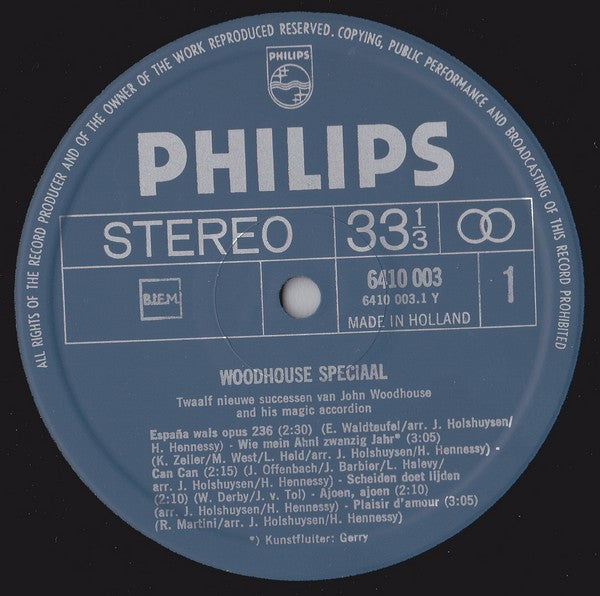 John Woodhouse - Woodhouse Speciaal (LP) 43441 Vinyl LP Goede Staat