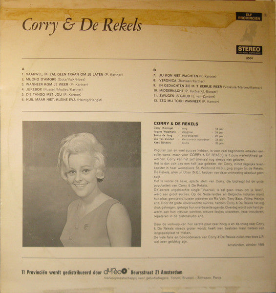 Corry En De Rekels - Corry En De Rekels (LP) Vinyl LP Vinyl Very Good (VG) <br> Hoes Good Plus (G+)