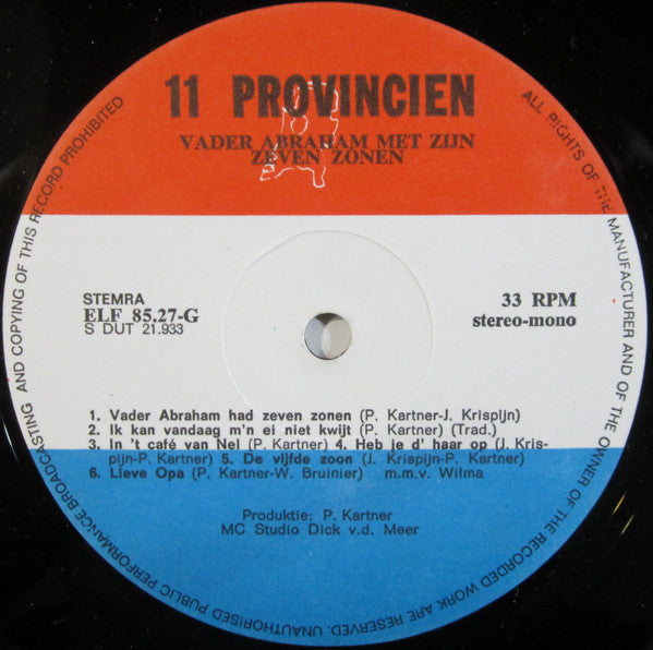 Vader Abraham En Zijn Goede Zonen - Vader Abraham Met Zijn Zeven Zonen (LP)
