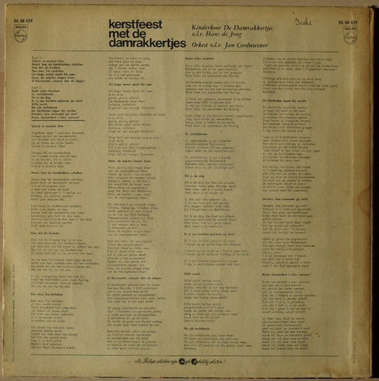 Damrakkertjes - Kerstfeest Met De Damrakkertjes (LP) Vinyl LP Vinyl Zeer Goed / Hoesje Goed "VINYLSINGLES.NL"