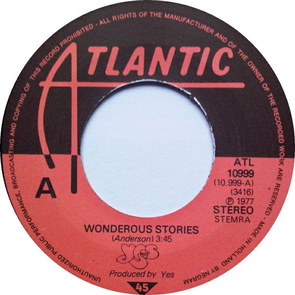 Yes - Wonderous Stories 35679 Vinyl Singles VINYLSINGLES.NL