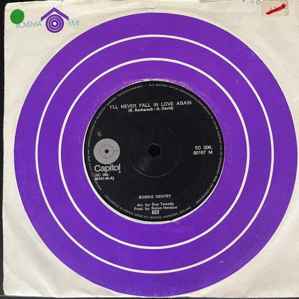 Bobbie Gentry - I'll Never Fall In Love Again Vinyl Singles Vinyl Zeer Goed / Hoesje Generic "VINYLSINGLES.NL"
