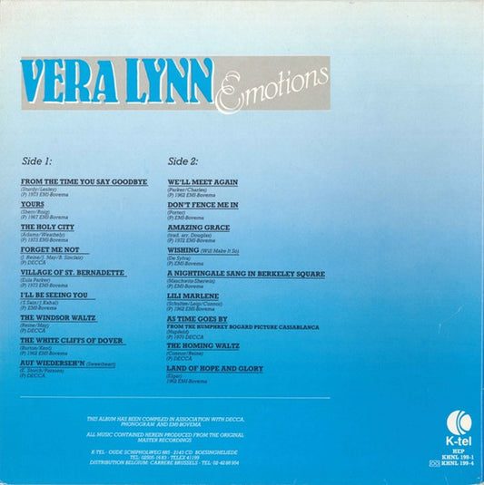 Vera Lynn - Emotions (LP) Vinyl LP Vinyl Zeer Goed / Hoesje Goed "VINYLSINGLES.NL"