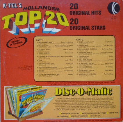 Various - K-Tel's Hollandse Top 20 (LP) Vinyl LP Vinyl Zeer Goed / Hoesje Goed "VINYLSINGLES.NL"