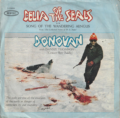 Donovan With Danny Thompson - Celia Of The Seals Vinyl Singles Vinyl Very Good (VG) <br> Hoes Good Plus (G+)