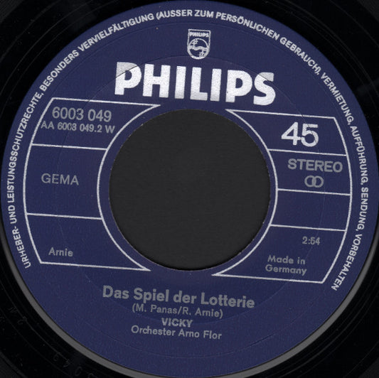 Vicky Leandros - St. Tropez - Gitarren Bei Nacht Vinyl Singles Vinyl Zeer Goed / Hoesje Generic "VINYLSINGLES.NL"