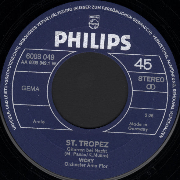Vicky Leandros - St. Tropez - Gitarren Bei Nacht Vinyl Singles Media VG+ / Sleeve Generic