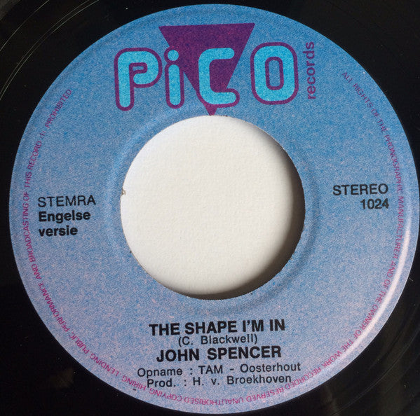 John Spencer - The Shape I'm In Vinyl Singles Vinyl (VG) <br> Hoes Generic