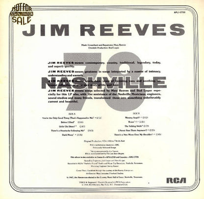 Jim Reeves - Nashville '78 (LP) 49907 Vinyl LP VINYLSINGLES.NL