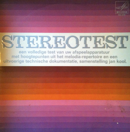 No Artist - Stereotest (LP) 50575 Vinyl LP Goede Staat
