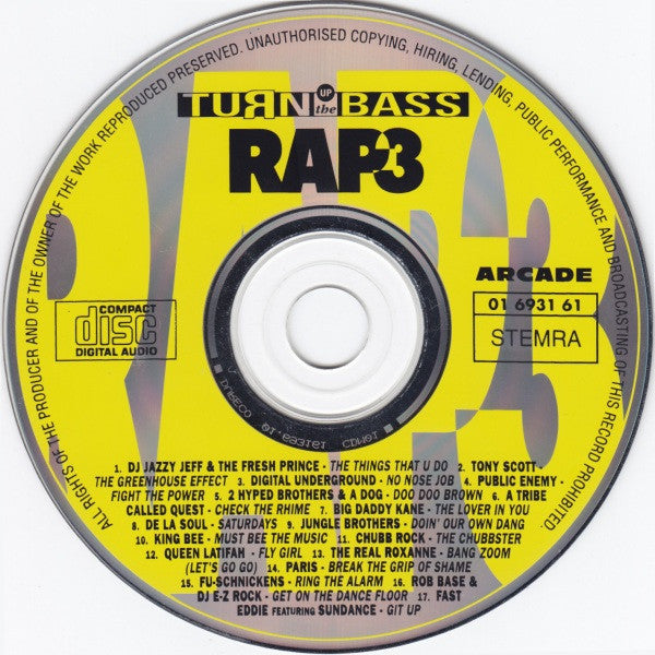 Various - Turn Up The Bass - Rap - Volume * (CD) Compact Disc Goede Staat