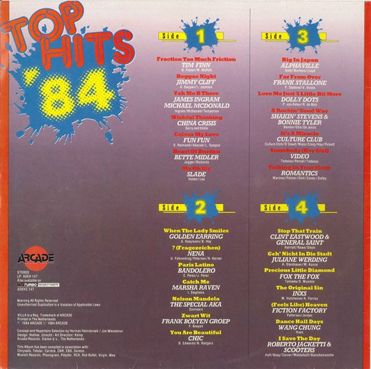 Various - Top Hits '84 (LP) Vinyl LP Dubbel Media VG+ / Sleeve Zie Foto "VINYLSINGLES.NL"
