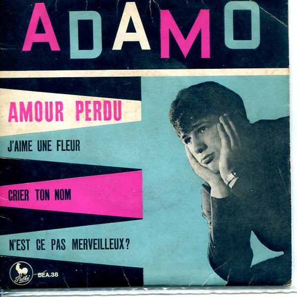 Adamo - Amour Perdu Vinyl Singles EP Vinyl Very Good (VG) <br> Hoes Good Plus (G+)