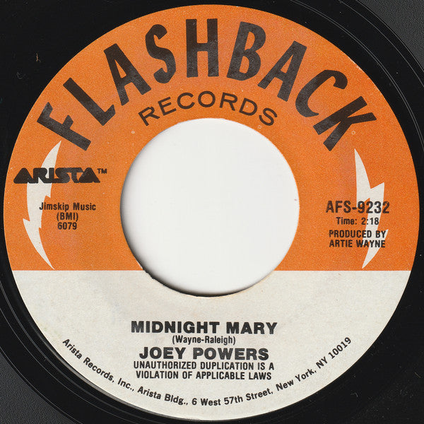 Joey Powers / The Viscounts - Midnight Mary / Harlem Nocturne Vinyl Singles Vinyl Goed / Hoes Generic