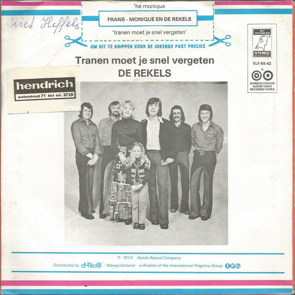 Frans Biezen En Monique Schouw - Hé Monique (B) 36536 Vinyl Singles VINYLSINGLES.NL