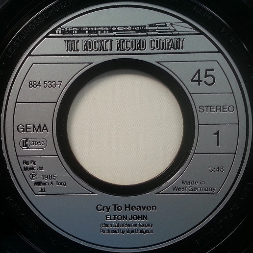 Elton John - Cry To Heaven 36129 Vinyl Singles Hoes: Generic