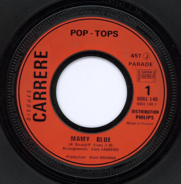 Pop Tops - Mamy Blue Vinyl Singles Vinyl Very Good (VG) <br> Hoes Generic