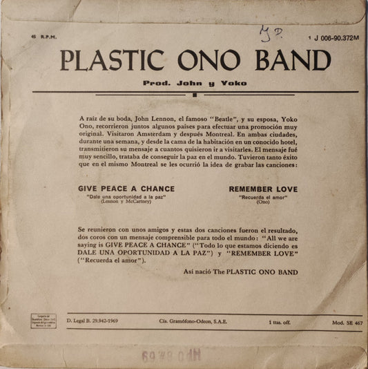 Plastic Ono Band - Give Peace A Chance