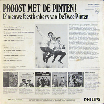Twee Pinten - Proost Met Pinten! - ** Nieuwe Feestkrakers Van Twee Pinten (LP) Vinyl LP Vinyl Very Good (VG) <br> Hoes Good Plus (G+)