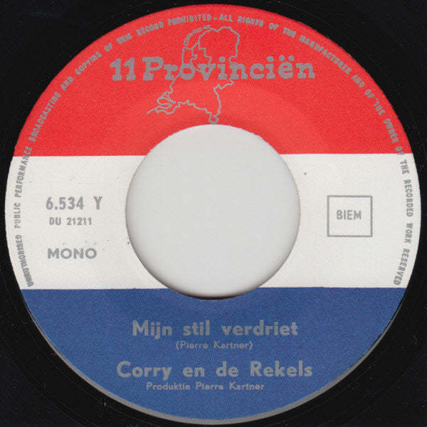 Corry En De Rekels - Mijn Stil Verdriet 34342 Vinyl Singles Goede Staat